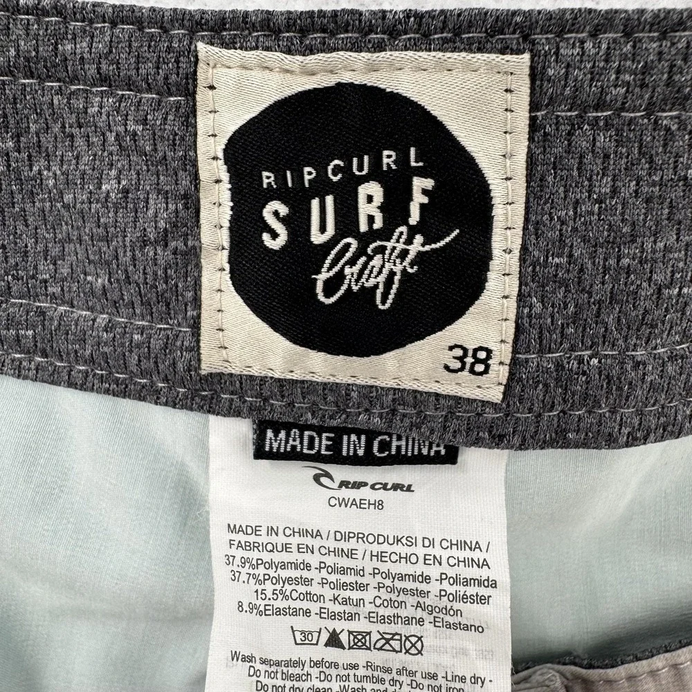 Rip Curl Board Shorts‎ Mens 38 Swim Trunks Surf Craft Pattern Pocket Drawstring